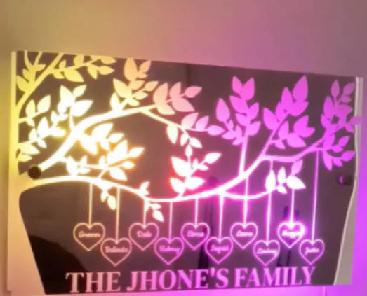 Custom Illuminated Name Mirror