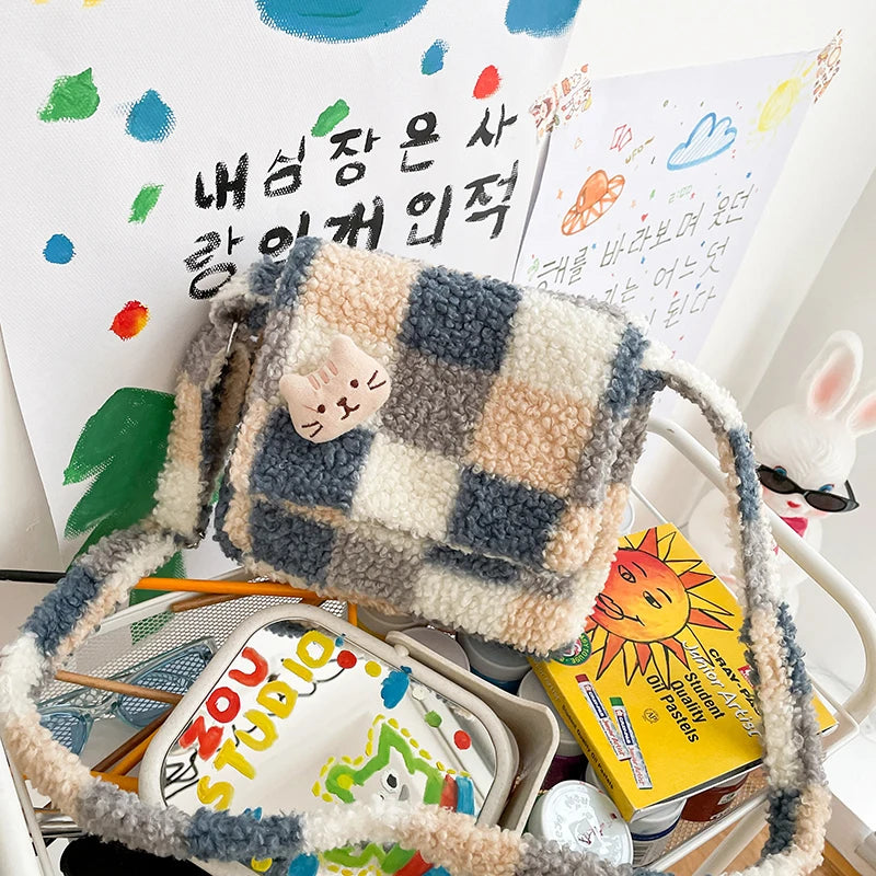 Checkers Anyone? Adorable Soft Satchel