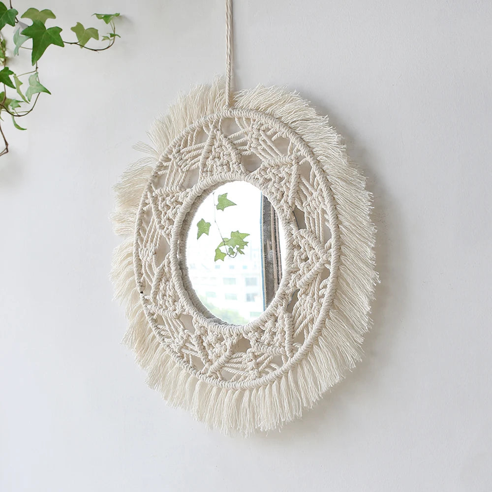Boho Macrame Mirror