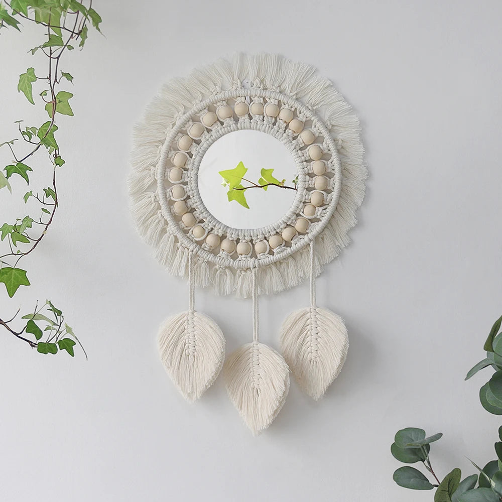 Boho Macrame Mirror
