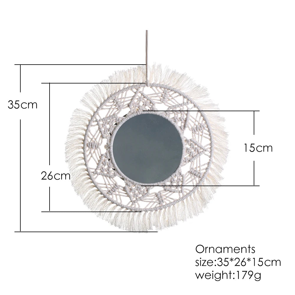 Boho Macrame Mirror