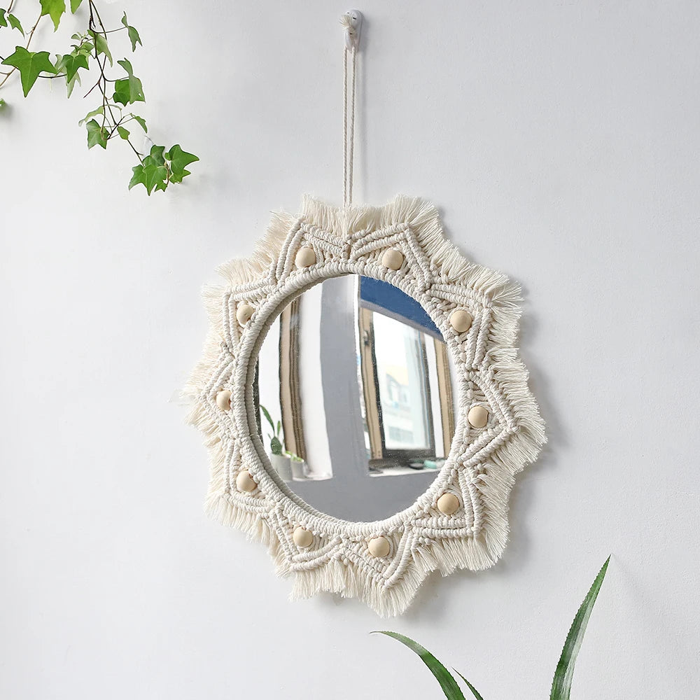 Boho Macrame Mirror