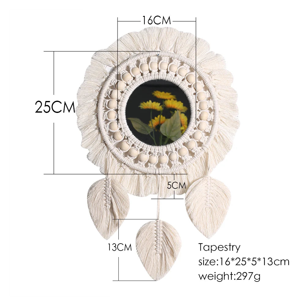 Boho Macrame Mirror