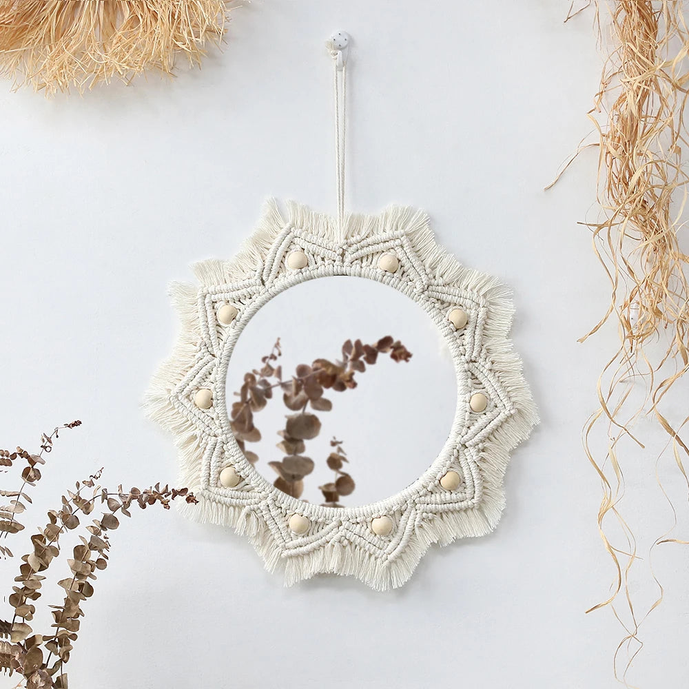 Boho Macrame Mirror