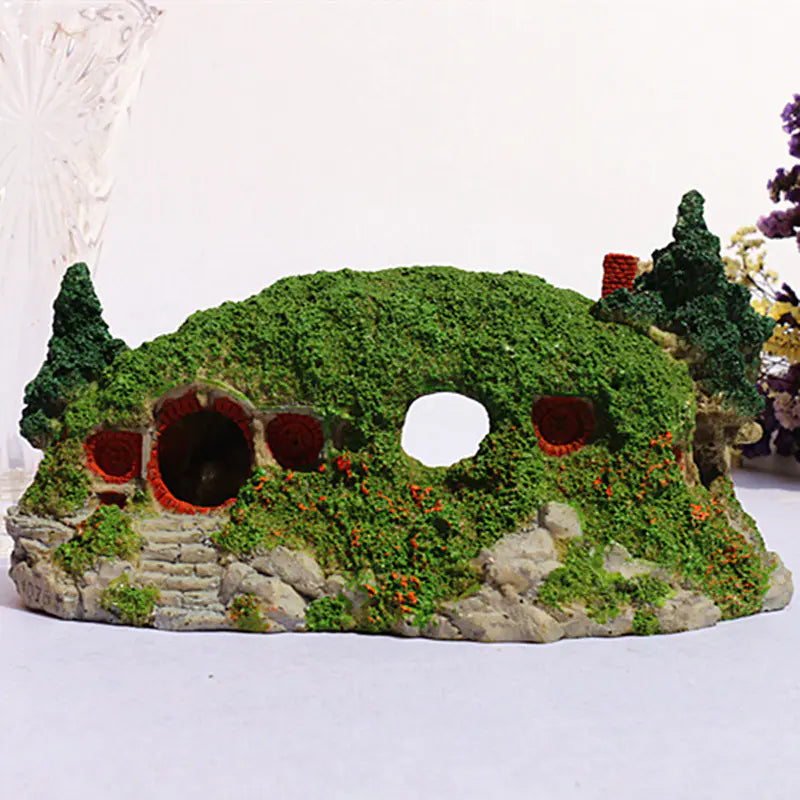 Resin Hobbit House for fairies, gnomes and Spiders
