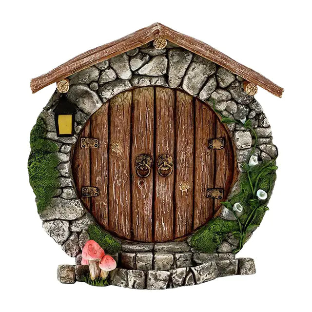 Miniature Fairy Gnome Door Figurines for Garden Decor