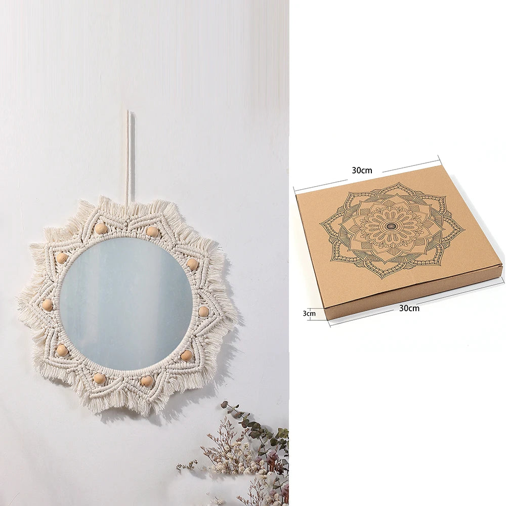 Boho Macrame Mirror