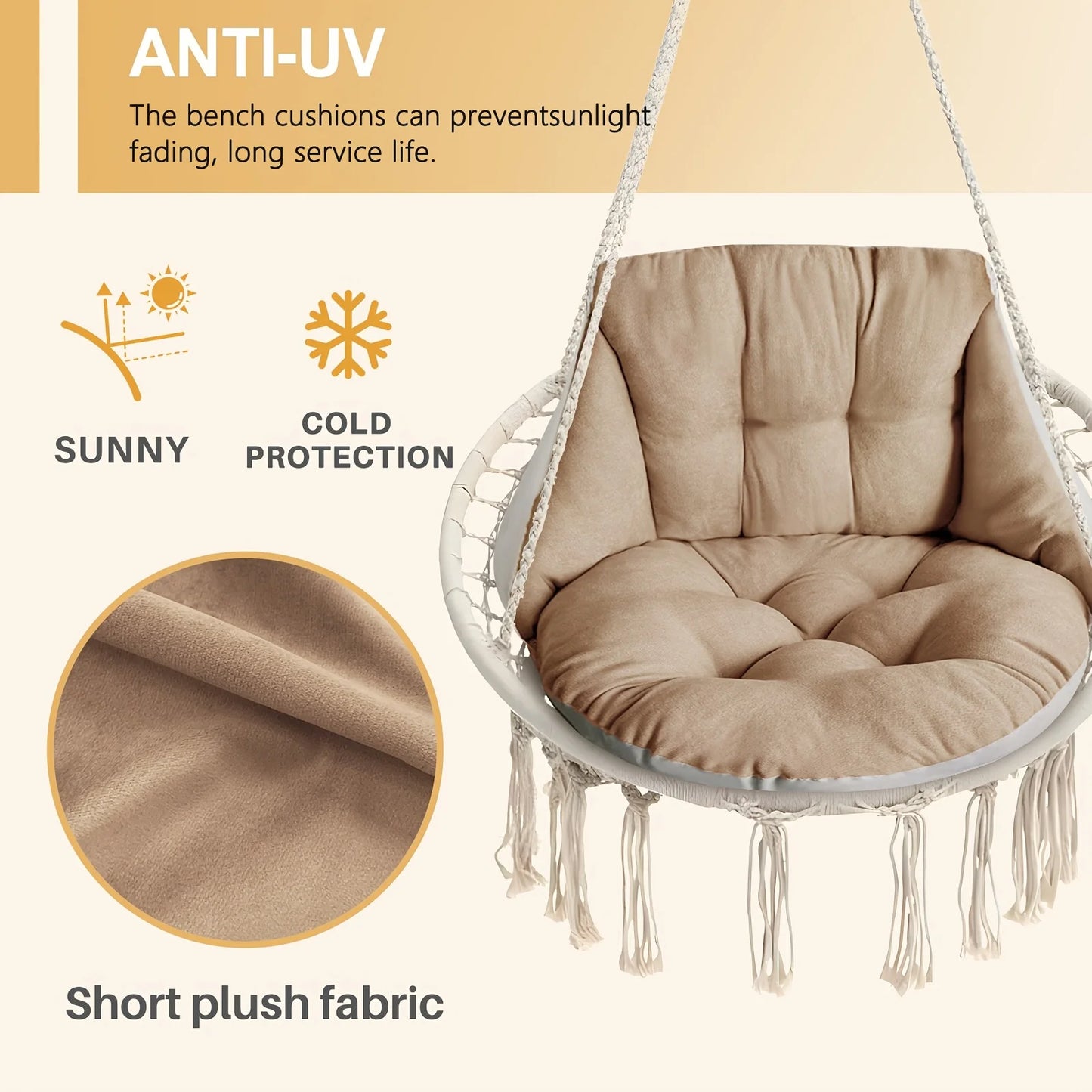Crystal Velvet Hanging Chair Cushion