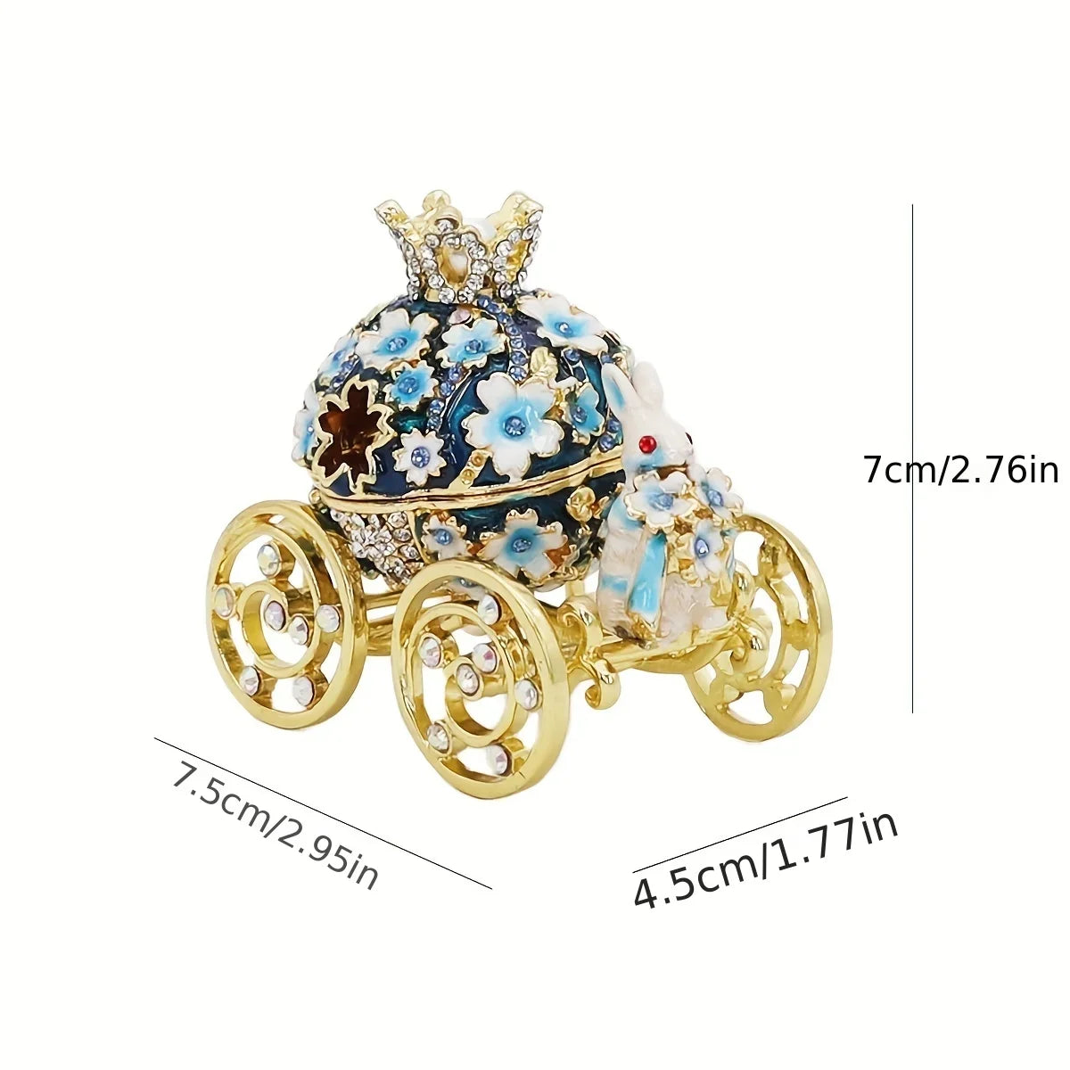 Fairytale Cherry Blossom Carriage Trinket Box