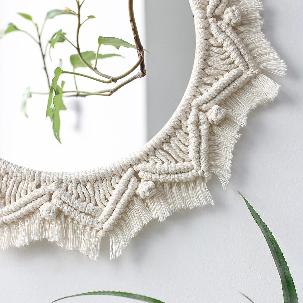 Boho Macrame Mirror