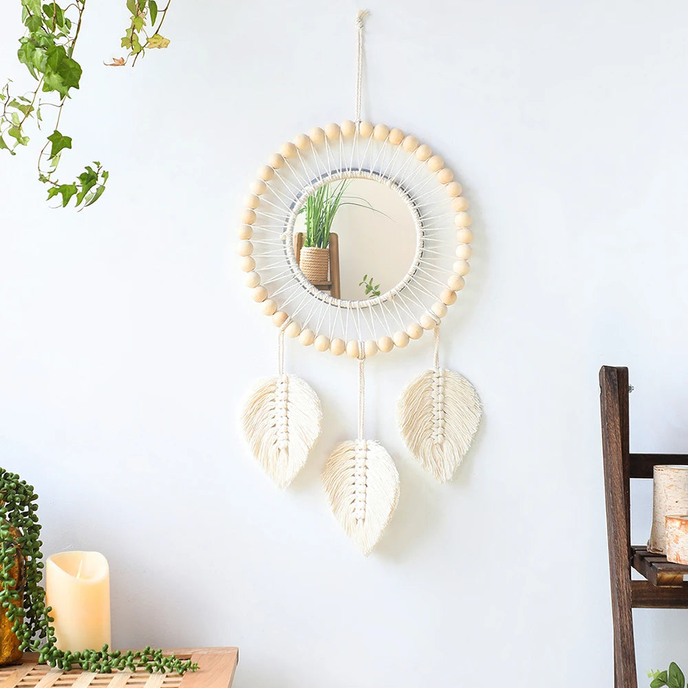 Boho Macrame Mirror