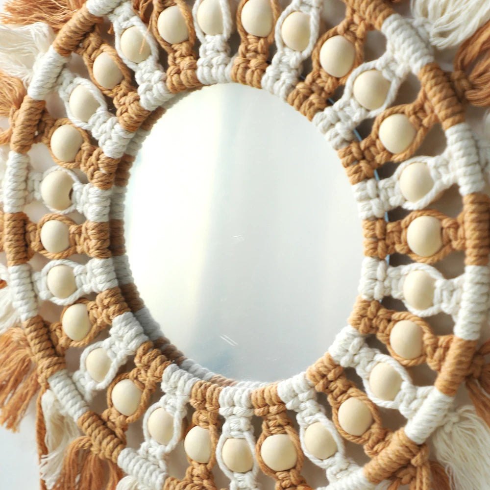 Boho Macrame Mirror