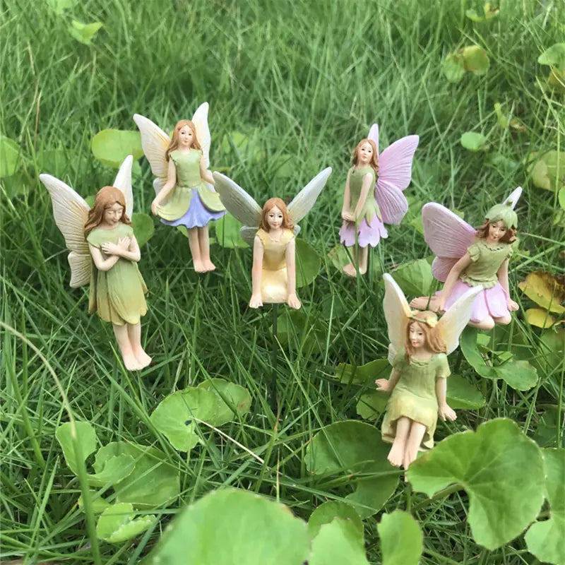 6 Pcs Mini Fairy Figurines Resin Garden Decoration Set