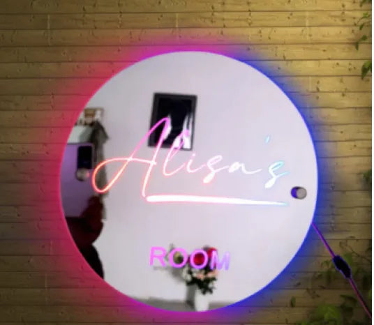 Custom Illuminated Name Mirror