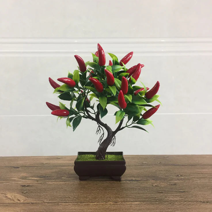Fake Potted Plants - Miniature Pine Tree Decoration