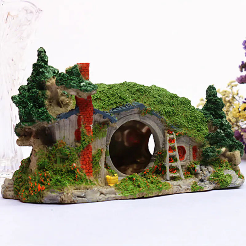 Resin Hobbit House for fairies, gnomes and Spiders
