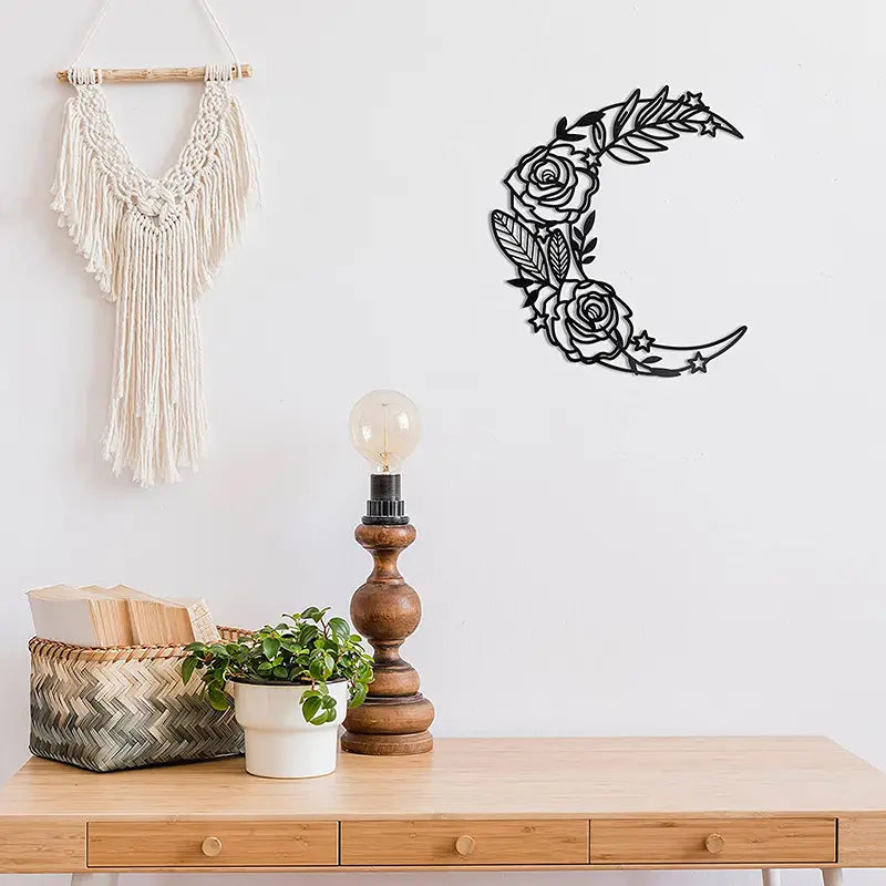Celestial Dance- Boho Moon Phase Wall Art