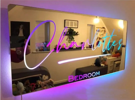 Custom Illuminated Name Mirror