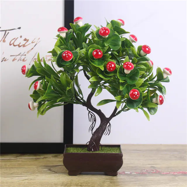 Fake Potted Plants - Miniature Pine Tree Decoration