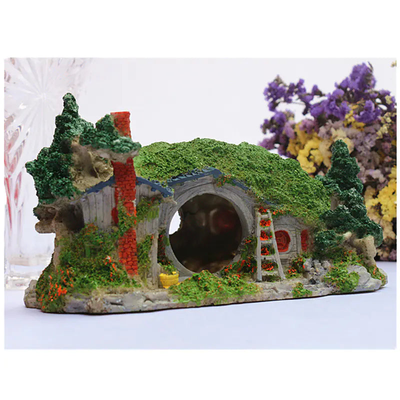 Resin Hobbit House for fairies, gnomes and Spiders