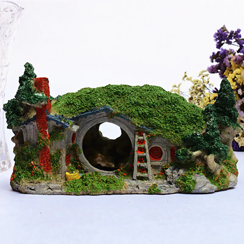Resin Hobbit House for fairies, gnomes and Spiders