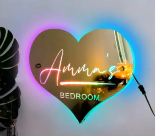 Custom Illuminated Name Mirror