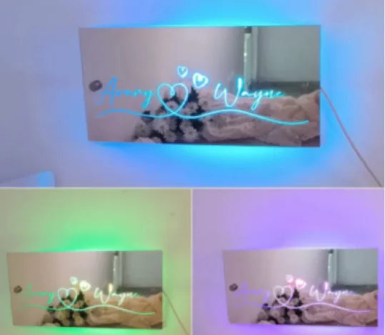 Custom Illuminated Name Mirror