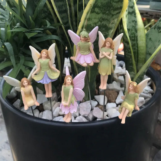 6 Pcs Mini Fairy Figurines Resin Garden Decoration Set