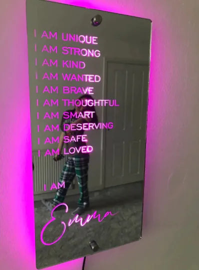 Custom Illuminated Name Mirror