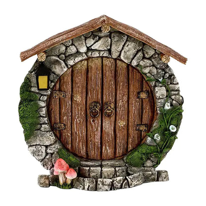 Miniature Fairy Gnome Door Figurines for Garden Decor