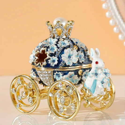Fairytale Cherry Blossom Carriage Trinket Box