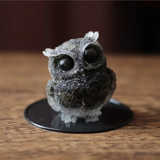 Precious Wisdom Black Obsidian Owl